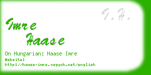 imre haase business card